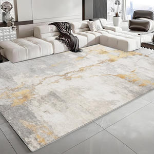 Tapis rectangulaire abstrait de luxe en fibre de polyester épaisse pour salon, chambre à coucher, décoration intérieure 4-0083 - Product Image 3