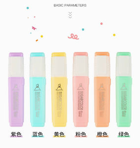 Marcadores <span class=keywords><strong>Pastel</strong></span> Candy, Juego de 6 Rotuladores para Tomar Notas y Resaltar en Diarios - Product Image 5