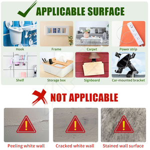 Cinta Adhesiva de Doble Cara Extra Grande para Fijación de Listas de Precios en Tiendas de Té con Leche, Cinta de Gel Nano Lavable, Removible y sin Rastro - Product Image 6