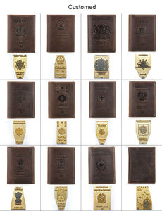 Porte-cartes en cuir rétro Crazy Horse de qualité supérieure passeport antivol RFID et porte-cartes d'identité avec position - Product Image 4