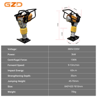 Pilonneuse électrique GZD, moteur 3KW, 15KN, 220V/380V, multi-tension, pour compactage de sols et construction routière
