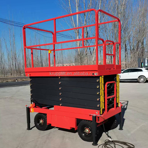 Elevador de Tijera Eléctrico Móvil para Interiores y Exteriores de 22 m, Elevador Hidráulico con Capacidad de 100 kg y Plataforma de 2100x930 mm - Product Image 4
