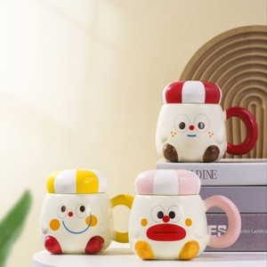 Mug à eau potable mignon de dessin animé pour la maison, cadeau d'anniversaire, 480 ml, tasses à café chaud, tasse en porcelaine, tasse à café réutilisable, mugs mignons - Product Image 1