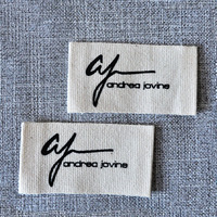 Étiquette d'entretien pliée en satin imprimé certifiée GRS, écologique, pour sous-vêtements et vêtements personnalisés en marque blanche (vente en gros)