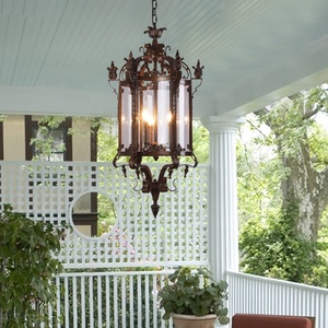 Lustre <span class=keywords><strong>extérieur</strong></span> imperméable de style romain antique <span class=keywords><strong>italien</strong></span>, art en fer, classique, hôtel, restaurant, escalier, villa - Product Image 5