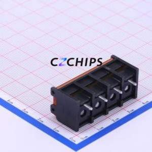 DBT50G-9.5-4P-BK-P OGC Barrier Terminal Block Through hole,P=9.5mm Connector With Cover Plate 9.5mm 1x4P Straight Pin - Product Image 2