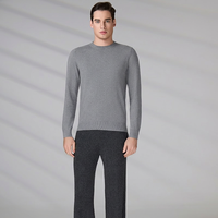 Pullover-Strickwaren-Hersteller Benutzerdefiniertes Logo Winter Anti-Pilling Kaschmir-Mischung Strickoberteil Herren Rundhals-Pullover