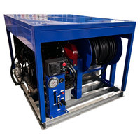 Nettoyeur haute pression nettoyage des égouts 54hp moteur Diesel jetter d'égout 250bar 70lpm télécommande jet d'égout haute pression