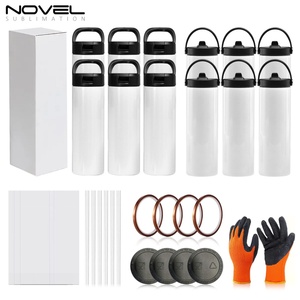 30 Piezas por Caja, Botella de Agua Deportiva de 20 oz para Sublimación, Tazas Personalizadas de Acero Inoxidable con Tapa Portátil y Pajita - Product Image 2