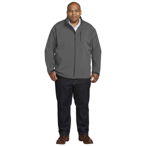 Chaqueta Ligera de Lona para Hombre, para Otoño, Clima Frío, Impermeable, con Capucha, Cuello Alto, Cierre con Logo, Estilo Vintage - Product Image 1
