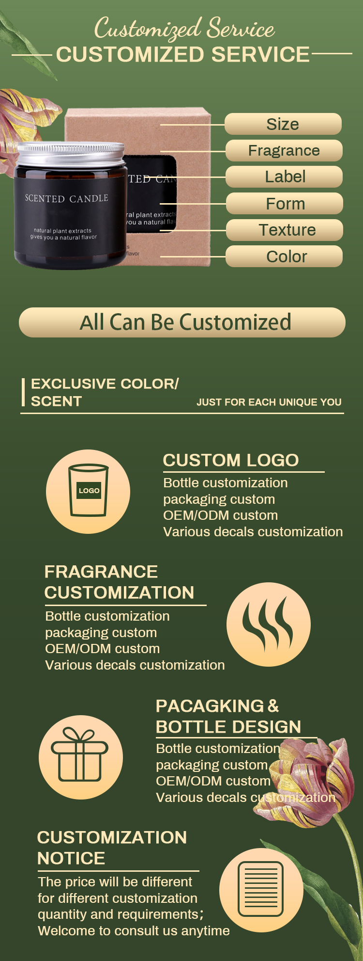 AROMA HOME Luxury Private Label Custom Aromatherapy Nordic Ins Fragrance Scented Soy Wax Clear Jar Candles With Gift Box 6