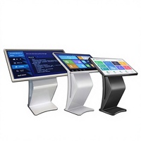 İç Mekan Dijital Tabela Ayaklı 55 65 İnç LCD Reklam Video Oynatıcı Yön Bulma Dokunmatik Totem Dokunmatik Ekranlı Kiosk