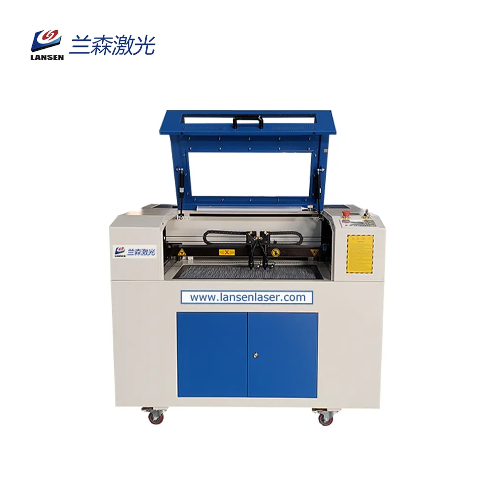 Novo design multifuncional, gravação e corte em fibra de co2 com cabeça dupla, metal e não metal, gravador a laser 4060 para madeira SS