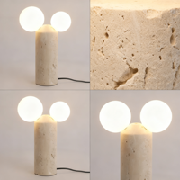 Lampe de chevet rétro jaune en pierre de grotte pour salon, chambre à coucher, bureau, lecture, décoration d'ambiance créative