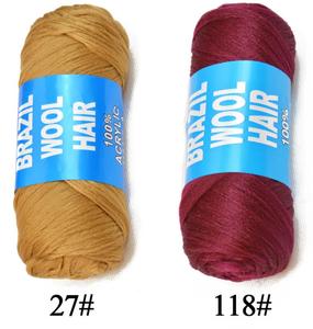 Cheveux en <span class=keywords><strong>Laine</strong></span> Brésilienne Ignifuge à Basse Température, Fibre <span class=keywords><strong>Synthétique</strong></span> pour Tressage - Product Image 5