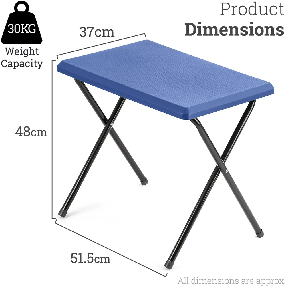 Mesa dobrável pequena de plástico leve para acampamento, para piquenique ao ar livre, praia, jardim, caravana