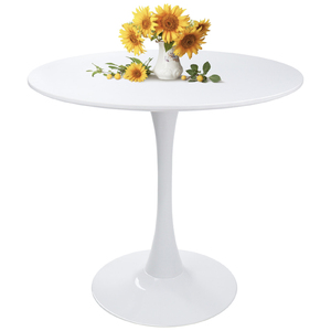 <span class=keywords><strong>Mesa</strong></span> de comedor <span class=keywords><strong>redonda</strong></span> blanca moderna, <span class=keywords><strong>mesa</strong></span> de ocio, <span class=keywords><strong>mesa</strong></span> de centro con Base de Pedestal elegante <span class=keywords><strong>para</strong></span> <span class=keywords><strong>cocina</strong></span>, sala de estar, lugar pequeño - Product Image 3