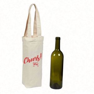 Sac fourre-tout en coton robuste pour bouteille de vin, sac de transport vierge en toile avec logo personnalisé - Product Image 3