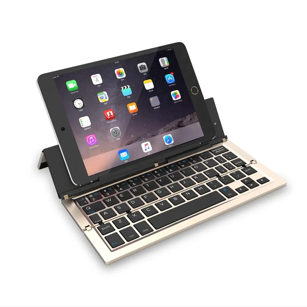 Zakformaat Mini Bluetooth Opvouwbaar Toetsenbord Draadloos Opvouwbaar Toetsenbord Voor Tablet Telefoon Laptop