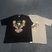 T-shirt ample personnalisé pour homme, 100% coton, coupe oversize, épaules tombantes, impression sérigraphique et logo brodé