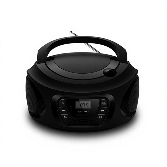 San Yo Portable Home Radio CD Player, Portable Stereo Boombox with CD & Radio for Home Use