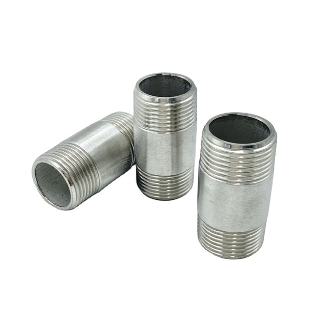 Wenzhou Factory BSP/NPT/G Threaded Pipe Barrel Nipple /pipe Hex Nipple Stainless Steel 304/316