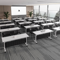 Table de réunion pliable multicolore, ensemble de tables et de chaises pour salle de formation et de conférence