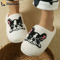 Pantoufles en fourrure à bout fermé antidérapantes StepGrace, prix de gros, chat mignon, pantoufles d'intérieur chaudes pour l'hiver