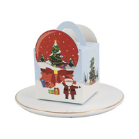 Boîte de noël en papier Portable multi-style pour bonbons et chocolats, coffret cadeau de réveillon de noël