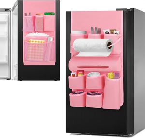 Organizador para Mini Refrigerador, Accesorios Esenciales para Dormitorios, Cubierta Antipolvo con 14 Bolsillos para la Mayoría de los Refrigeradores Domésticos, Organizador Colgante Mini Caddy - Product Image 1
