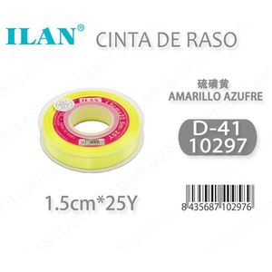 Cinta de Raso ILAN de 1.5cm x 25Y, Color Amarillo Azufre D-41 - Product Image 1