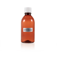 Bouteilles en plastique ambrées vides avec bouchons pour sirop et médicaments, 30ml, 60ml, 125ml, 150ml, 200ml, 250ml, 300ml, 473ml, 16oz, 500ml