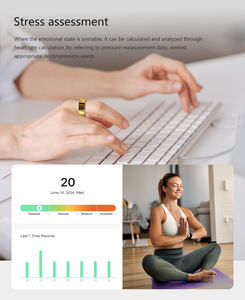 AICITY Anneau Wearable Tech Technology Open Source Personnalisé Anillo Inteligente Stress Temp Spo2 HRV Sleep Vital Health Smart Ring - Product Image 2
