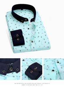 <span class=keywords><strong>Camicia</strong></span> a quadri a maniche lunghe stampata <span class=keywords><strong>Slim</strong></span> <span class=keywords><strong>Fit</strong></span> da <span class=keywords><strong>uomo</strong></span> Casual stampa floreale Versatile per la stagione primaverile nuova stagione Chemise Homme - Product Image 4