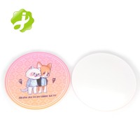 Sous-verres ronds en silicone 3D personnalisés avec logo imprimé, pour tasses et verres, en PVC souple, pour bar et bière