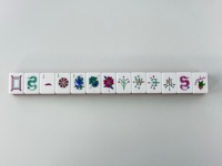 En stock : 160 tuiles de Mahjong américain avec tapis en néoprène à motif de feuilles tropicales, tuiles en acrylique gravées à 4 couches vertes, prêtes à être expédiées
