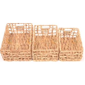 Vietnam Exquisite Durable Household <b>Built</b>-<b>in</b> Water Hyacinth Open Weave Pantry Basket <b>Bin</b> from Vietnam - Product Image 1