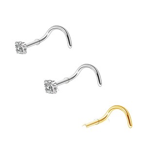 F136 Titanium Alloy Zirconia Nose Stud <b>Ball</b> Shape Daily Wear Fashion <b>Piercing</b> Jewelry - Product Image 4