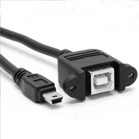 Cable de Impresora Mini USB a Tipo B Hembra de Buena Calidad para Montaje en Panel