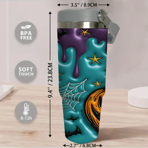 แก้ว<span class=keywords><strong>น</strong></span>้ำ 3 มิติ ลายแจ็คโอแลนเทิร์น ขนาด 30 ออ<span class=keywords><strong>น</strong></span>ซ์ พร้อมหูจับ แก้วเดินทางลายใยแมงมุมและคราบสีสำหรับฮาโลวีน สิ<span class=keywords><strong>น</strong></span>ค้าจากสหรัฐอเมริกา ของขวัญฮาโลวีน<span class=keywords><strong>น</strong></span>่ารักแต่หลอนๆ - Product Image 3