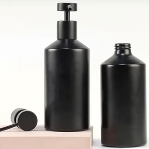 200ml 500ml moda lujo nuevo diseño mate aluminio brillante recargable cuidado de la piel champú loción bomba dispensadora botellas - Product Image 1