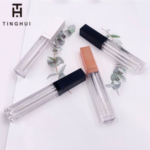 ODM OEM <b>Square</b> Empty <b>Plastic</b> Lip Gloss Tubes Cosmetic <b>Containers</b> Matte Lip Gloss Packaging for Makeup - Product Image 2