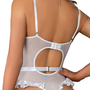 Nouvelle lingerie sexy, pyjama, combinaison en dentelle transparente avec <span class=keywords><strong>porte</strong></span>-jarretelles - Product Image 2