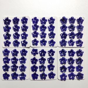 หินโซดาไลต์ส่องประกายแฟชั่นรูปดอกไม้หินควอตซ์สีฟ้าอัญมณีธรรมชาติแกะสลักงานฝีมือสำหรับการออกแบบ F6 - Product Image 6