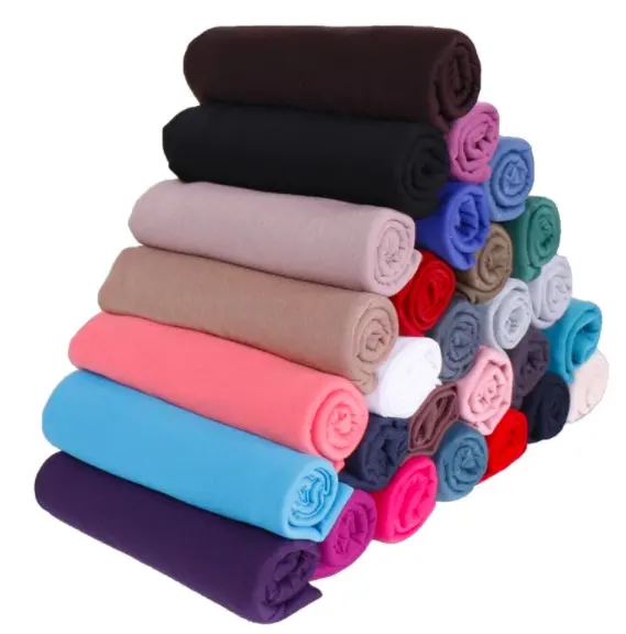 36 Colors 180*80cm Wholesale Quality stretchy cotton modal Plain Muslim jersey Wrap hijab Woman scarf supplier 2021