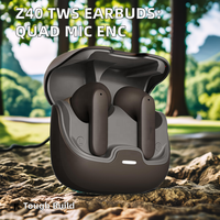 Meilleures ventes : Écouteurs intra-auriculaires TWS Z40 avec micro quadruple ENC et options LED multicolores