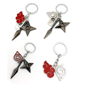 Llaveros de Anime Más Vendidos, Colgante de <span class=keywords><strong>Nube</strong></span> Roja de <span class=keywords><strong>la</strong></span> Organización <span class=keywords><strong>Akatsuki</strong></span>, Logotipo de Konoha, Aleación de Zinc, Forma 3D, Resistente al Agua y Ligero - Product Image 1