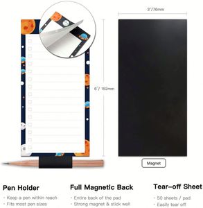 Magnetic Shopping List Notepad Pen Holder <b>for</b> <b>Fridge</b>-Eco-Friendly Traditional Custom Shape Design Multi-Piece Package - Product Image 3