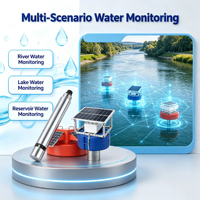 Capteur de qualité de l'eau LoRaWAN à absorption UV, transmetteur RS485 pour station de surveillance de l'eau flottante à énergie solaire
