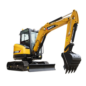 Excavatrice sur chenilles SANY SY35U jaune, équipement de construction de taille moyenne, machine de terrassement robuste - Product Image 6